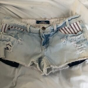 Ymi light wash jean shorts